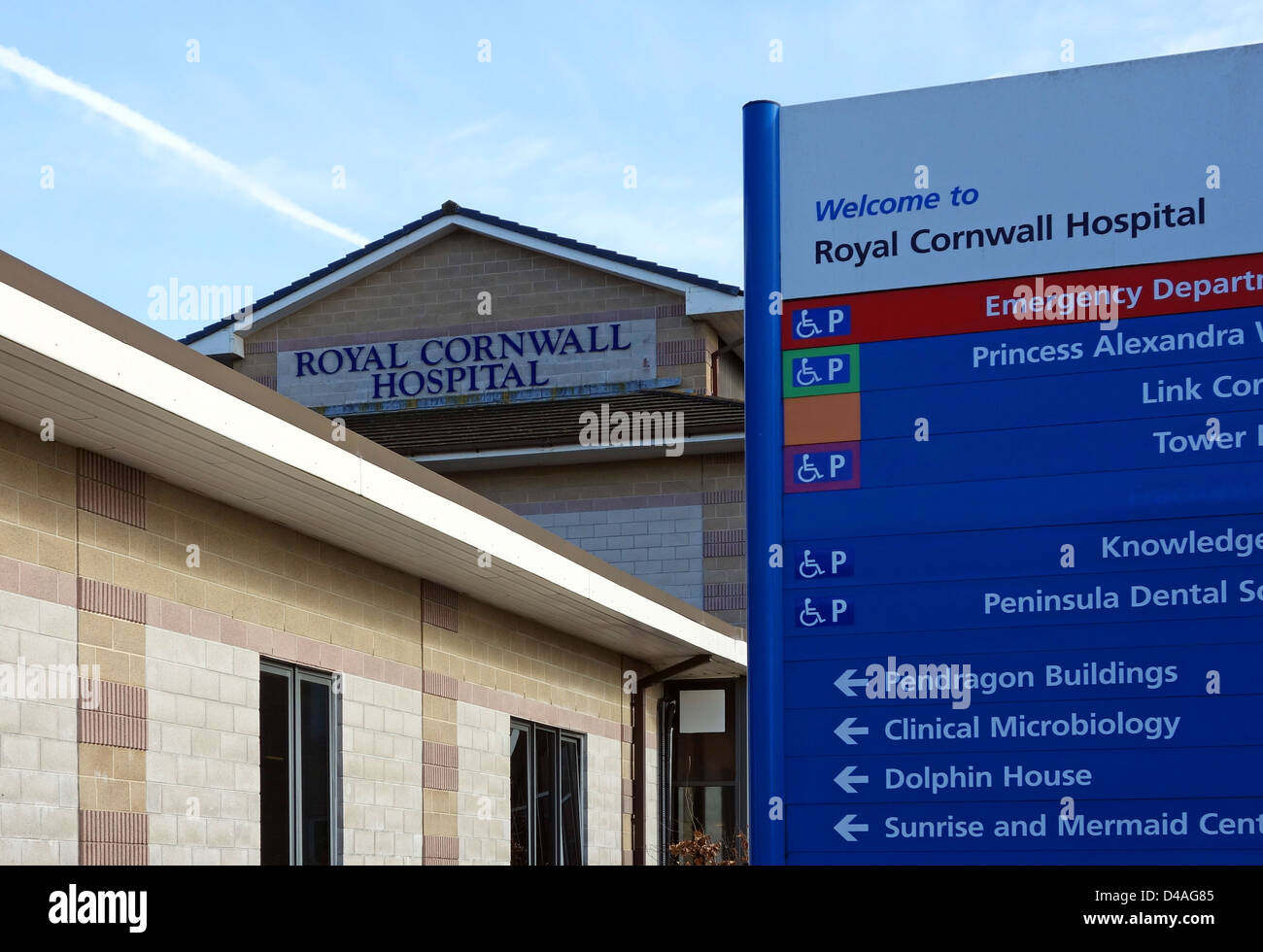 The Royal Cornwall Hospital, Truro, Cornwall, UK Stock Photo