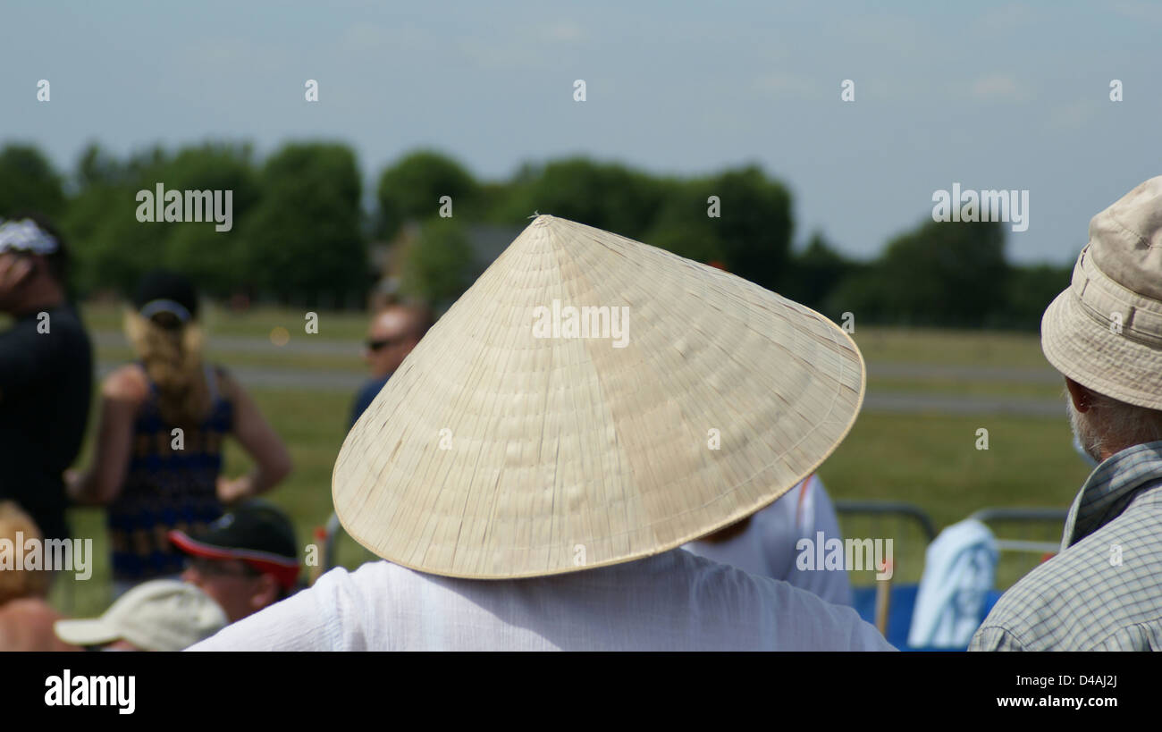 Asian pointy hat which looks like a ice cream cone Stock Photo