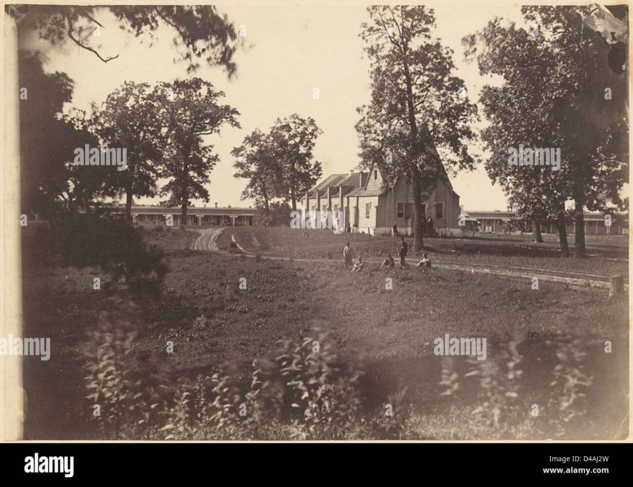 [Jefferson Barracks. St. Louis, Mo.] [Group of men seated Stock Photo