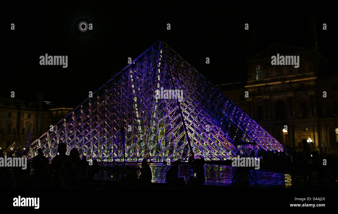 The Louvre - Inverted Pyramid Stock Photo - Alamy