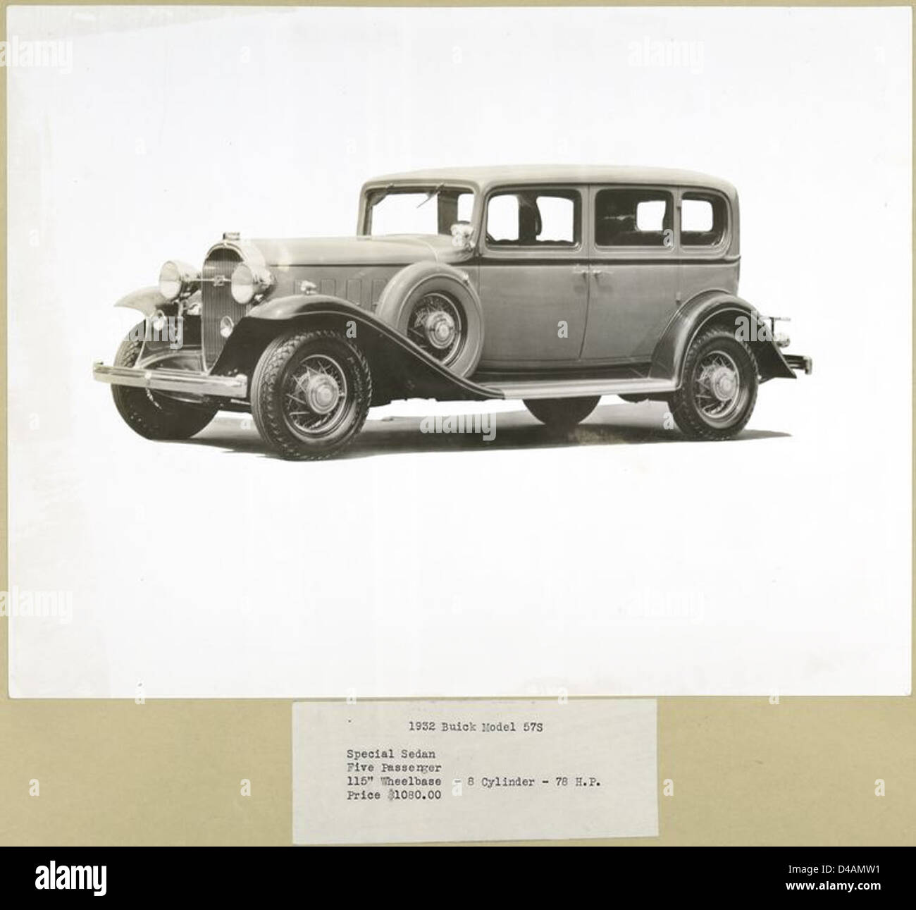 1932 Buick Model 57S. Special Sedan - five passenger. Stock Photo