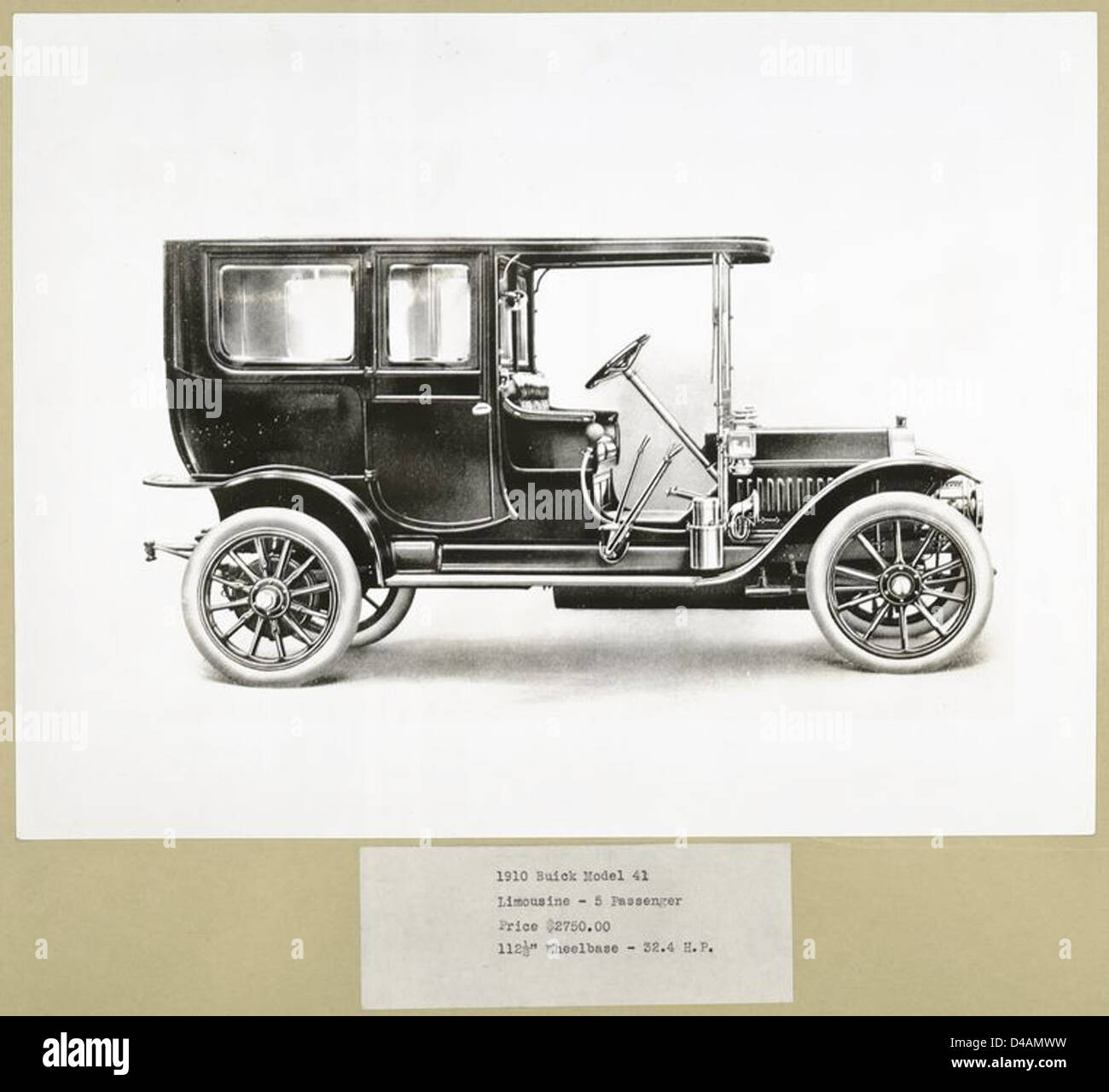 1910 Buick Model 41 - Limousine - 5 passenger. Stock Photo