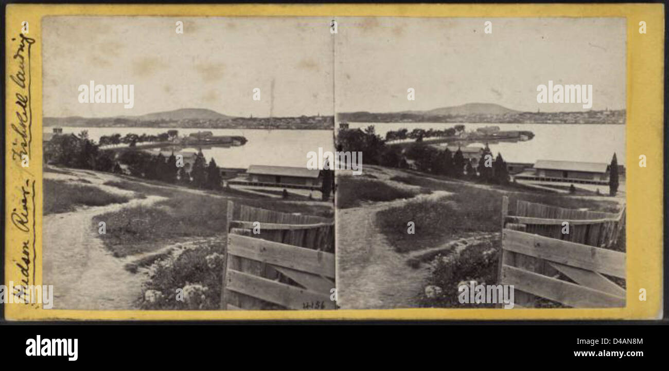 Fishkill Landing, with Newburgh and Snake Hill in the distan Stock