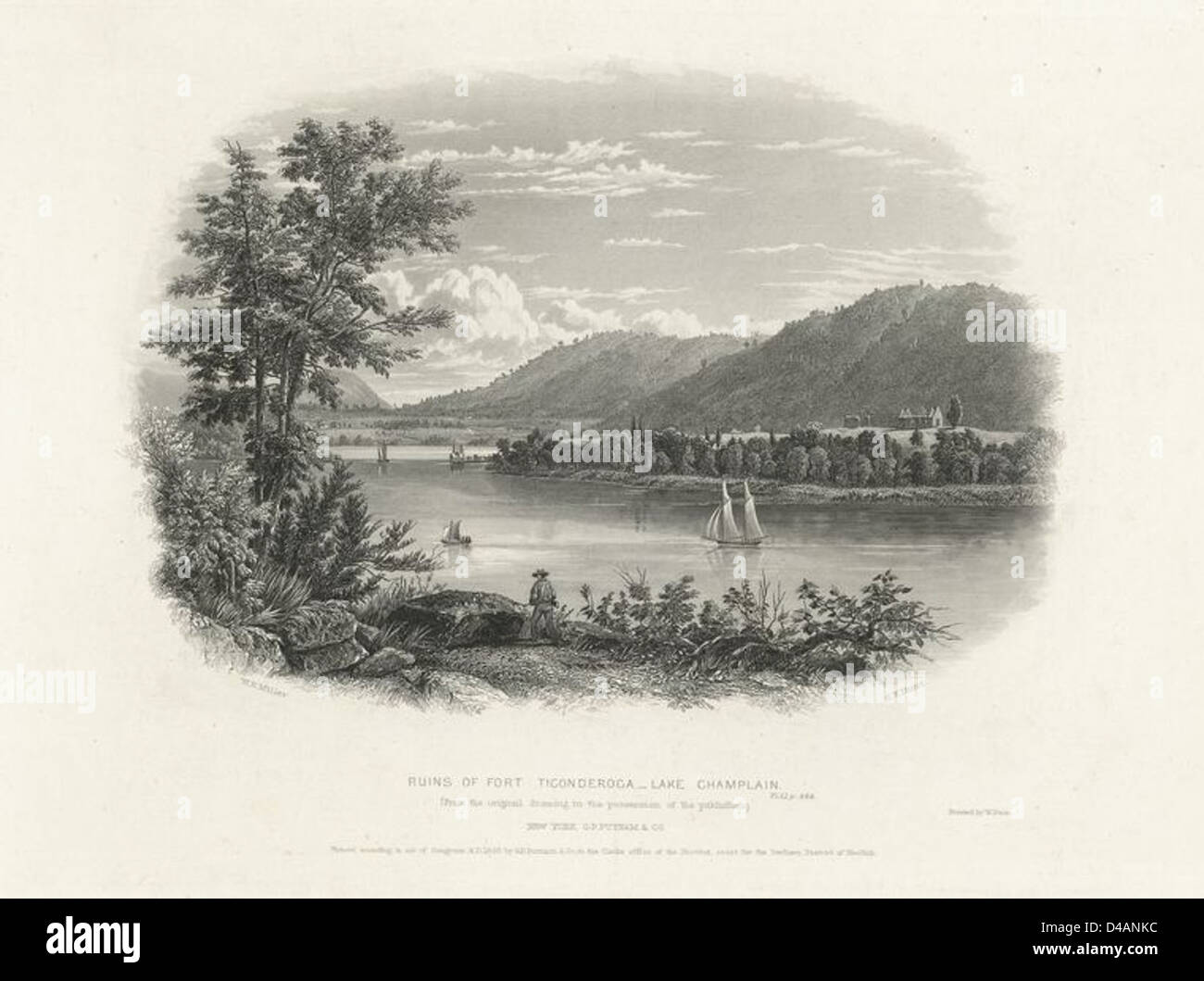 Ruins of Fort Ticonderoga, Lake Champlain Stock Photo Alamy