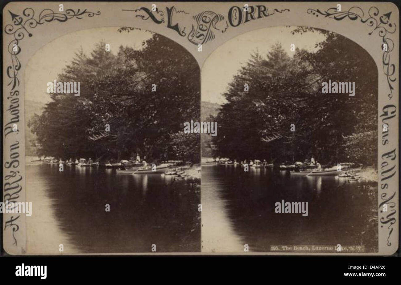 The Beach, Luzerne Lake, N.Y Stock Photo Alamy