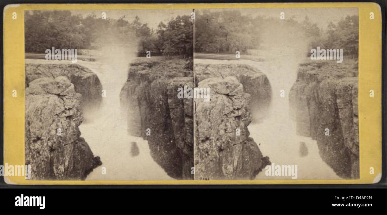 Passaick Rocks This 1869 photograph depicts the falls and gully in the rocks at the ...