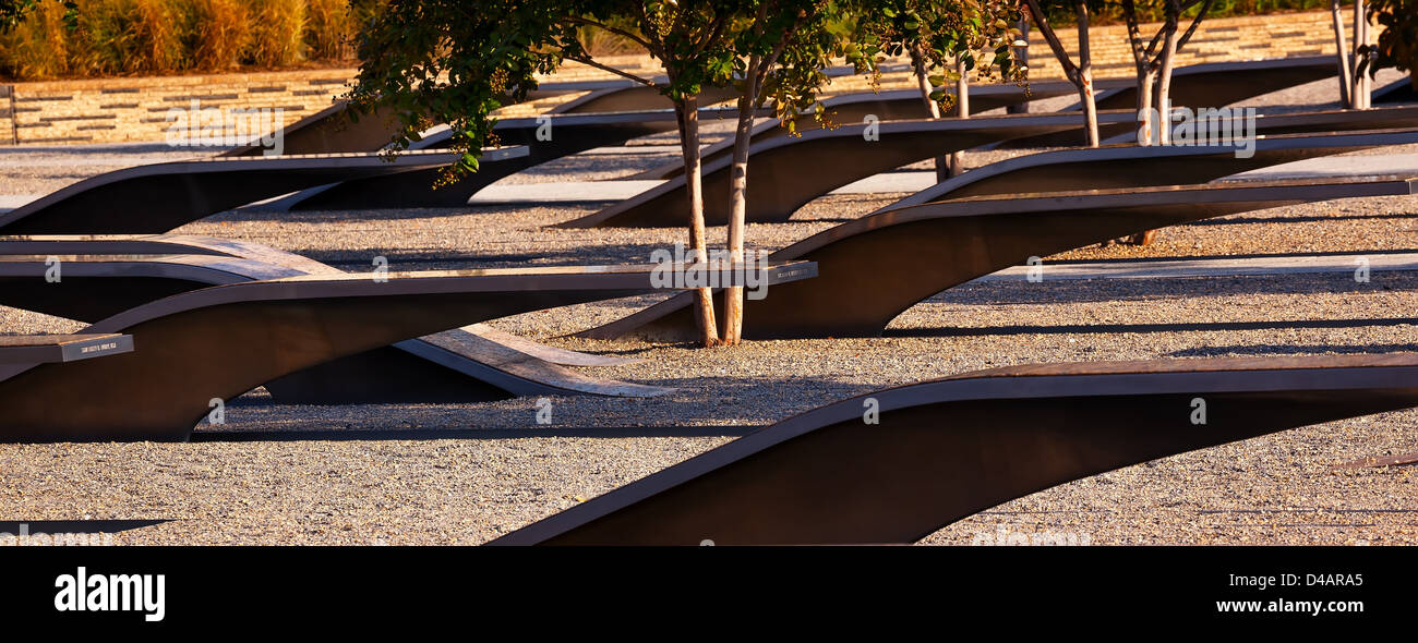 911 Memorial to Victims of Pentagon Attack in Arlington Virginia in the Washington DC Stock Photo