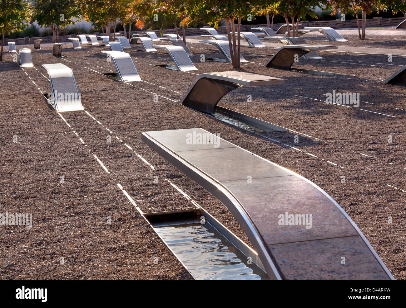 911 Memorial to Victims of Pentagon Attack in Arlington Virginia in the Washington DC Stock Photo