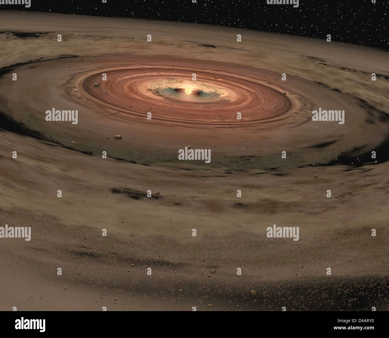 Twin Keck Telescopes Probe Dual Dust Disks Stock Photo Alamy