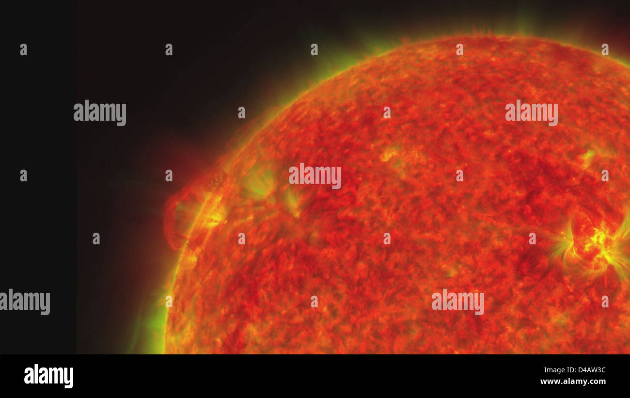 Solar prominence a prominence is a large hi-res stock photography and ...