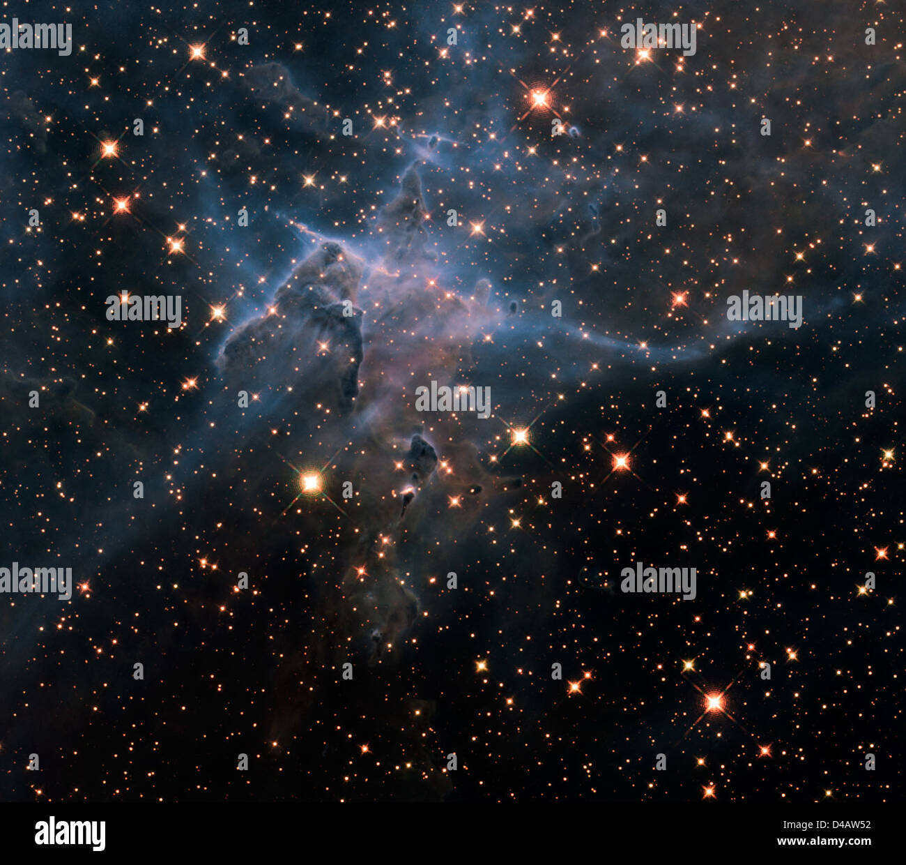 Hubble's Wide View of 'Mystic Mountain' in Infrared Stock Photo