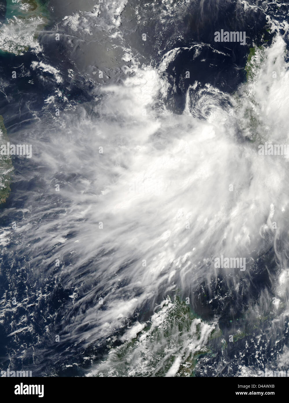NASA's Aqua Satellite Sees Tropical Storm Conson Now in South China Sea Stock Photo
