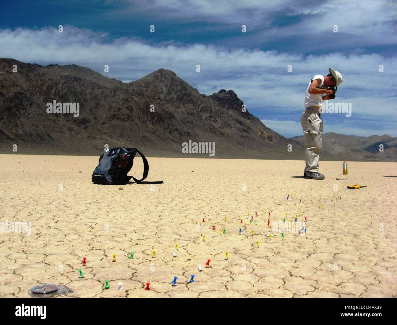 Mysterious Roving Rocks of Racetrack Playa Stock Photo - Alamy