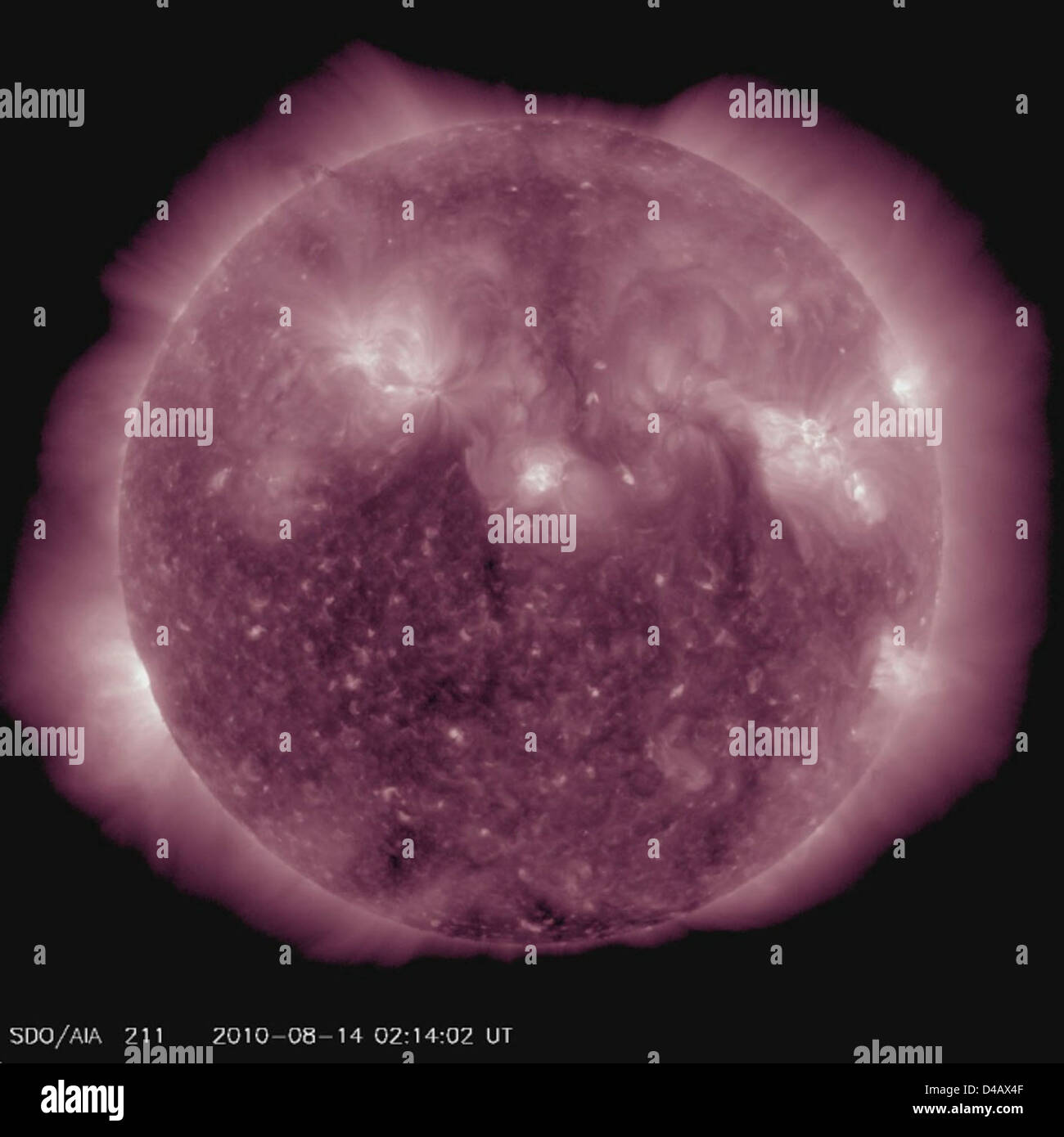 First Solar Radiation Storm of Solar Cycle 24 [HD Video] Stock Photo