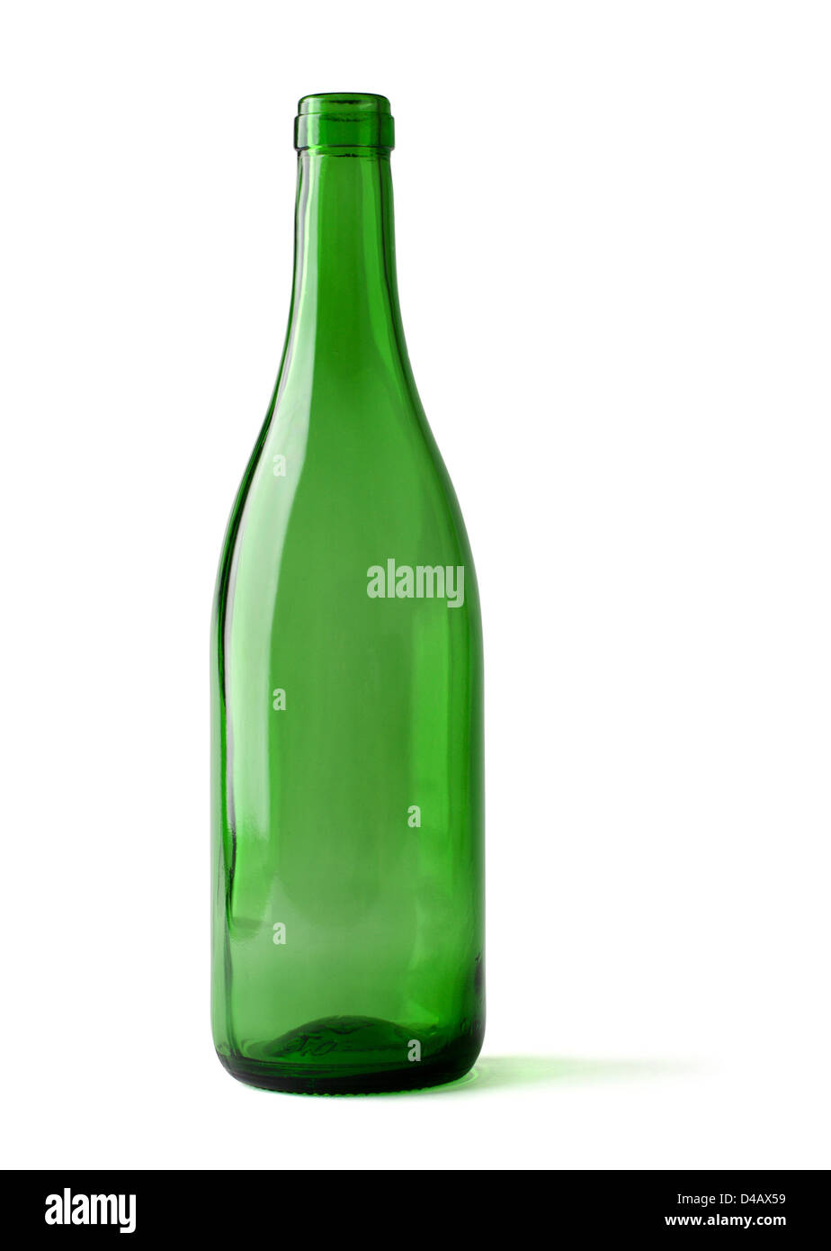 empty bottle of wine isolated on a white Stock Photo