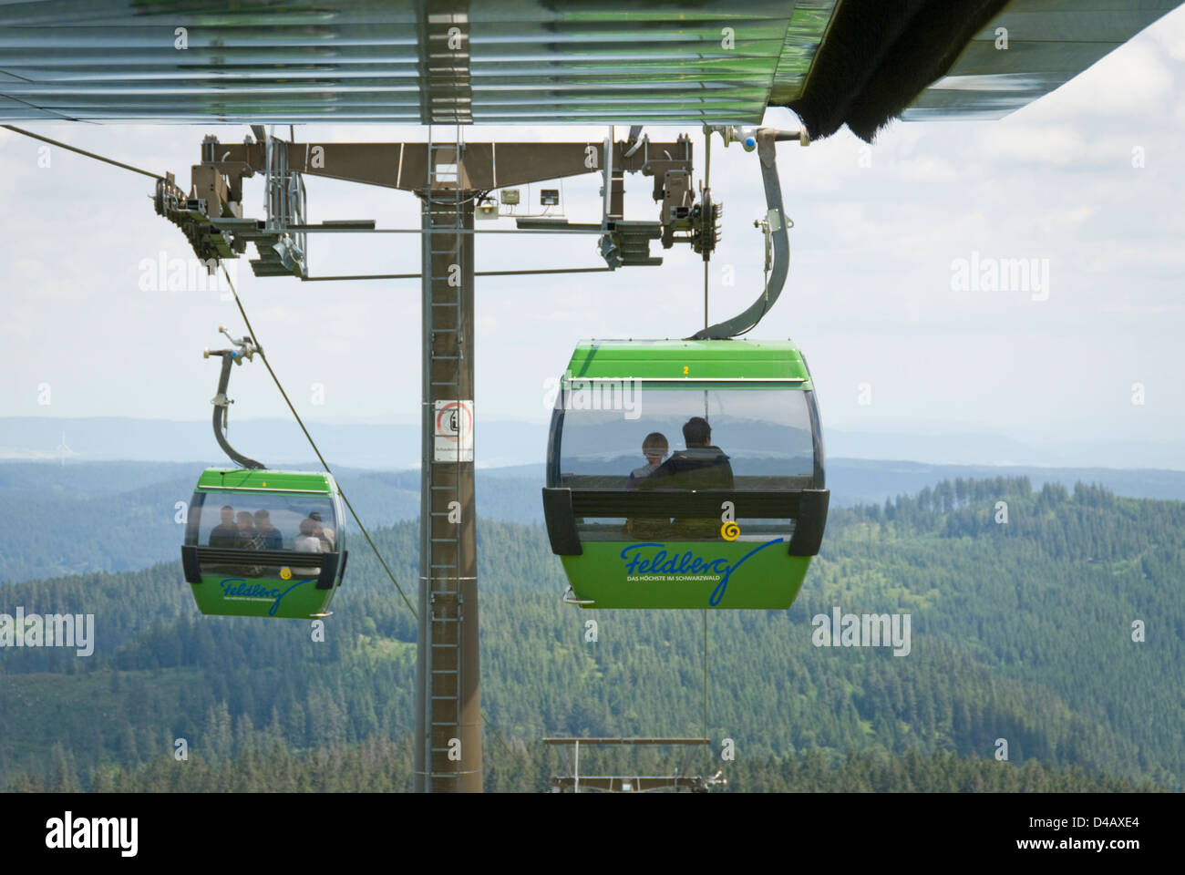 Ski lift at the Feldberg in Bayern, Germany Stock Photo