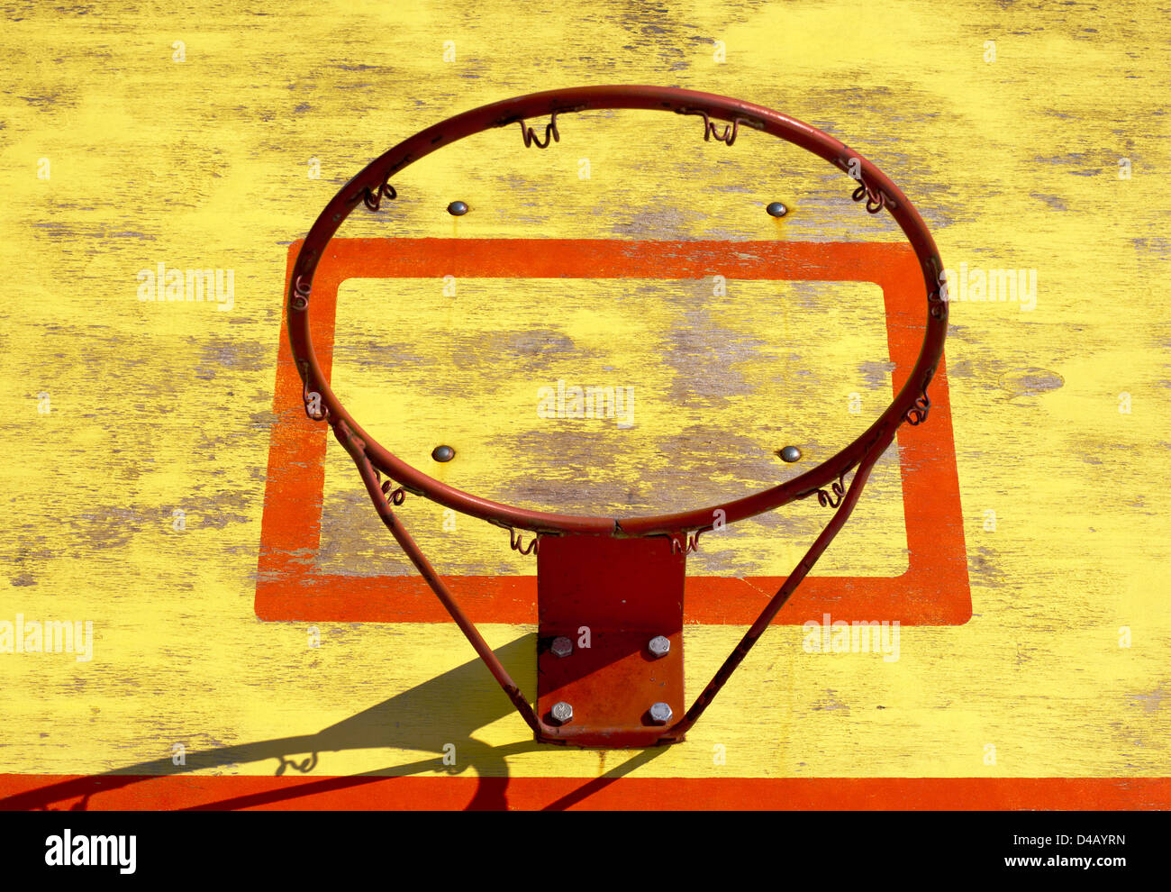 old basketball hoop without net Stock Photo