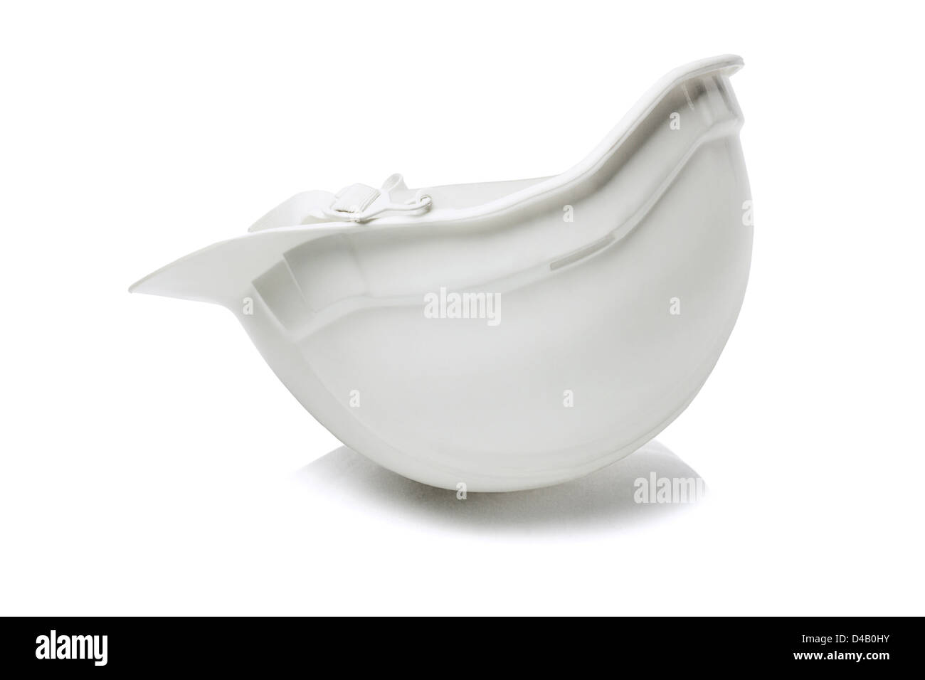 Plastic Safety Helmet on White Background Stock Photo