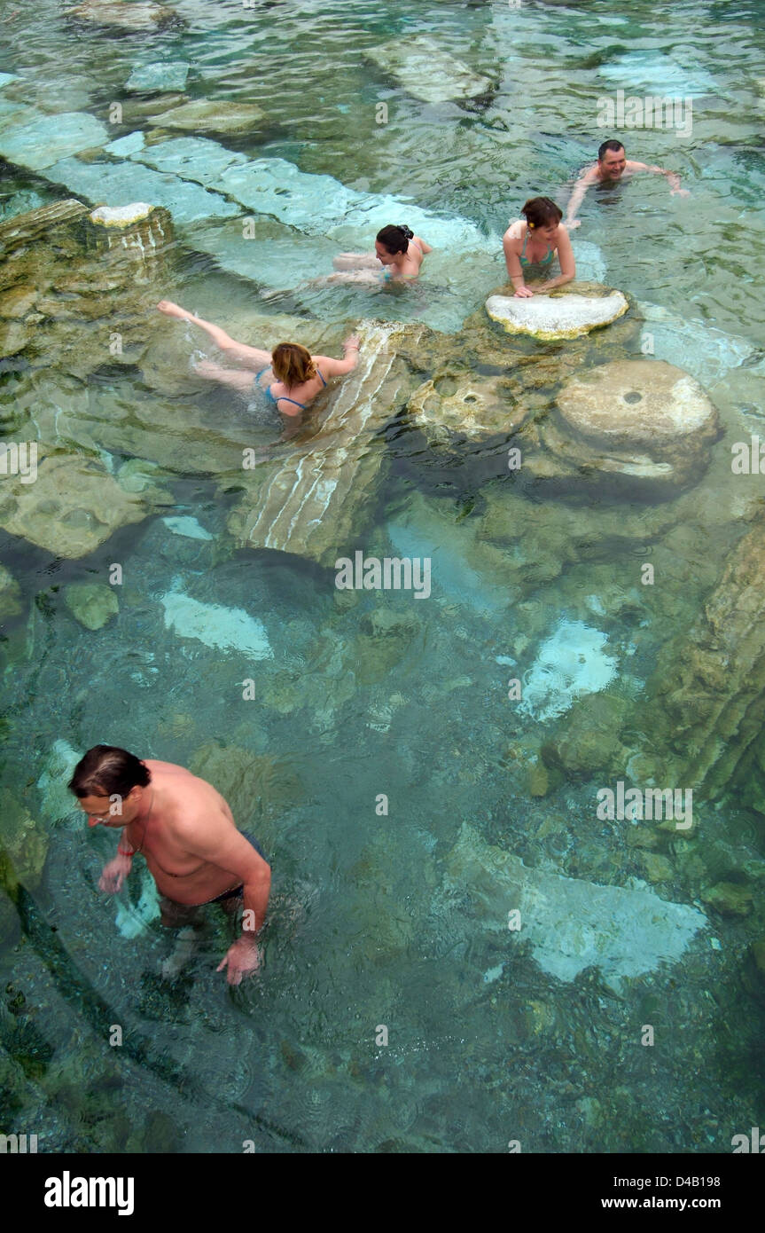 Cleopatra's Bath (thermal Bath), antique city of Hierapolis on