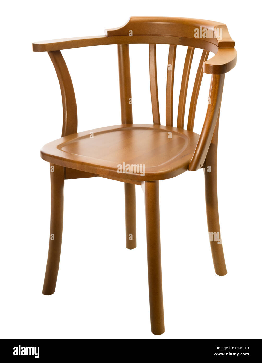 Wooden chair isolated on white background Stock Photo - Alamy