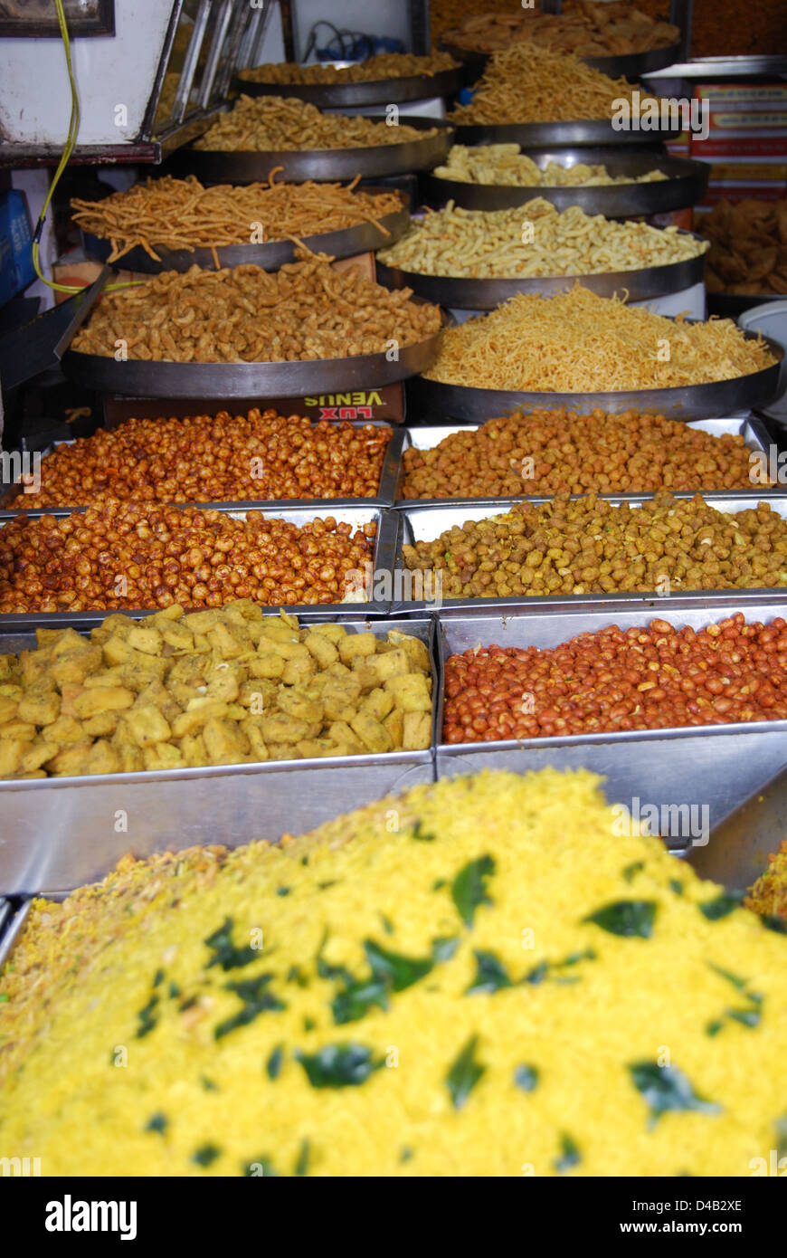 Variety of Indian snacks Stock Photo Alamy