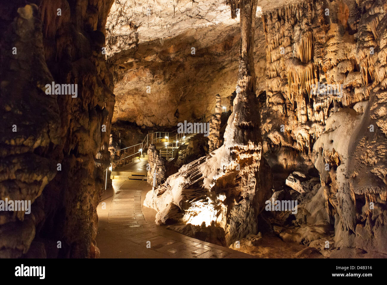 National Park Aggtelek Caves in Hungary, also called Baradla-Domica Caverns with a dripstone column Stock Photo