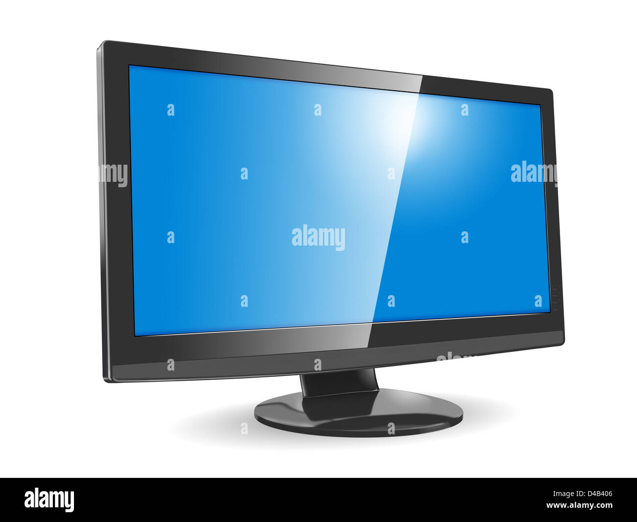 Widespread Display Modern widescreen display on white background Stock Photo - Alamy