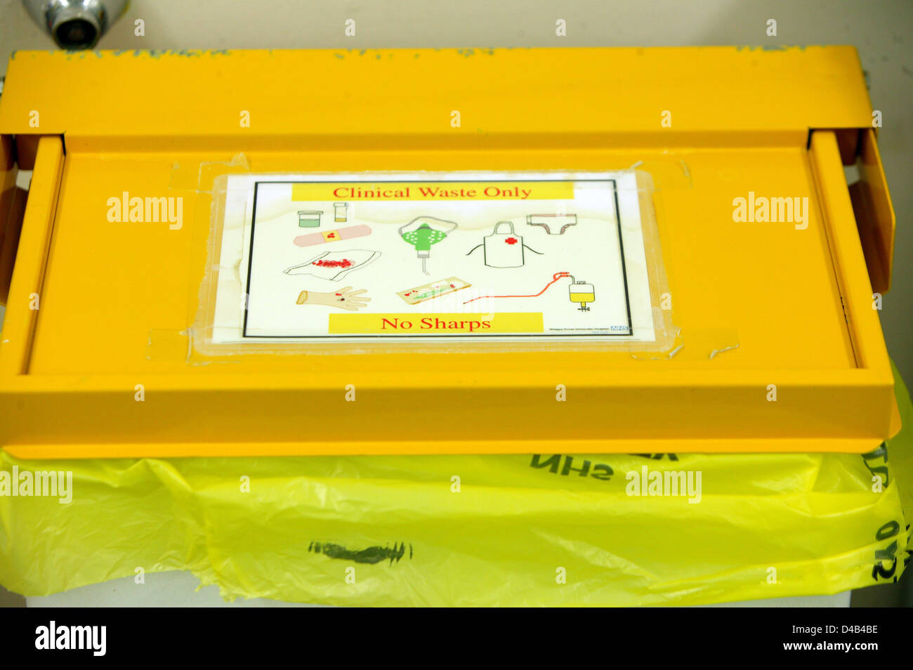 Clinical waste only bin. UK Stock Photo Alamy