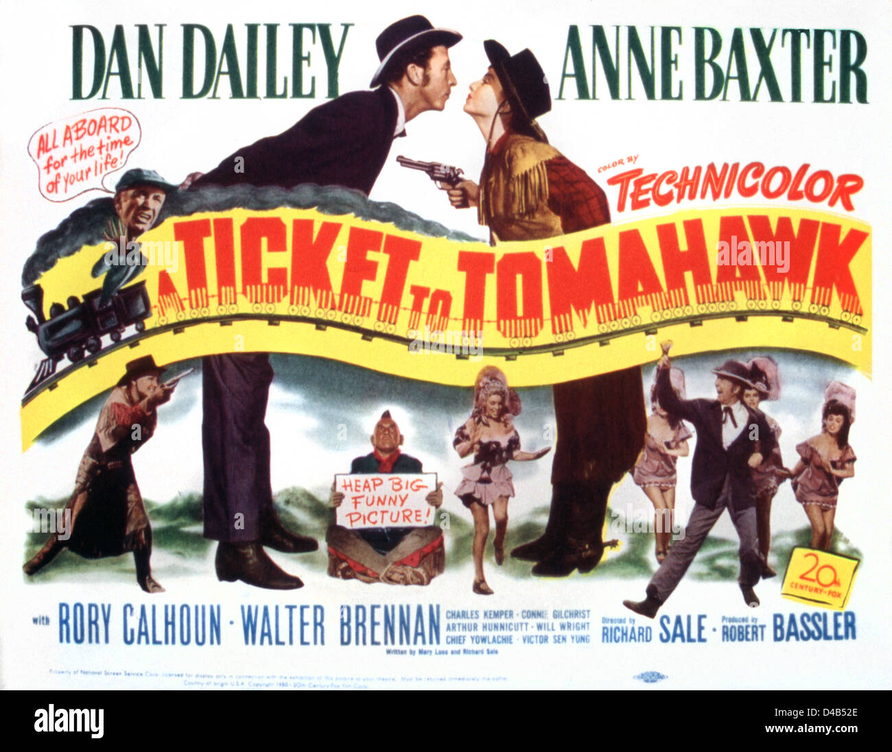 A TICKET TO TOMAHAWK (1950) POSTER RICHARD SALE (DIR) ATIM 001 MOVIESTORE COLLECTION LTD Stock Photo