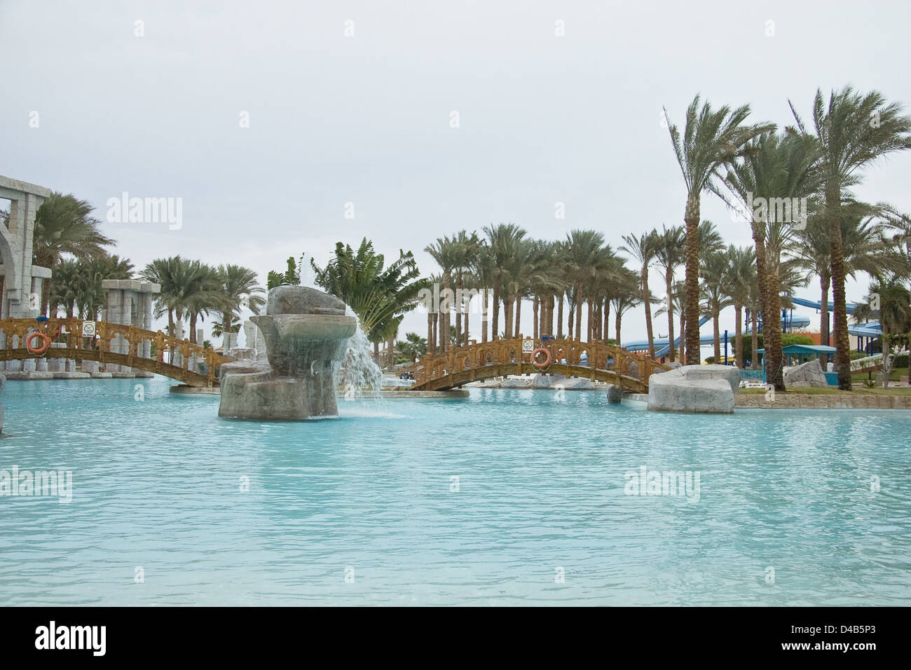 Pool and palms Stock Photo Alamy