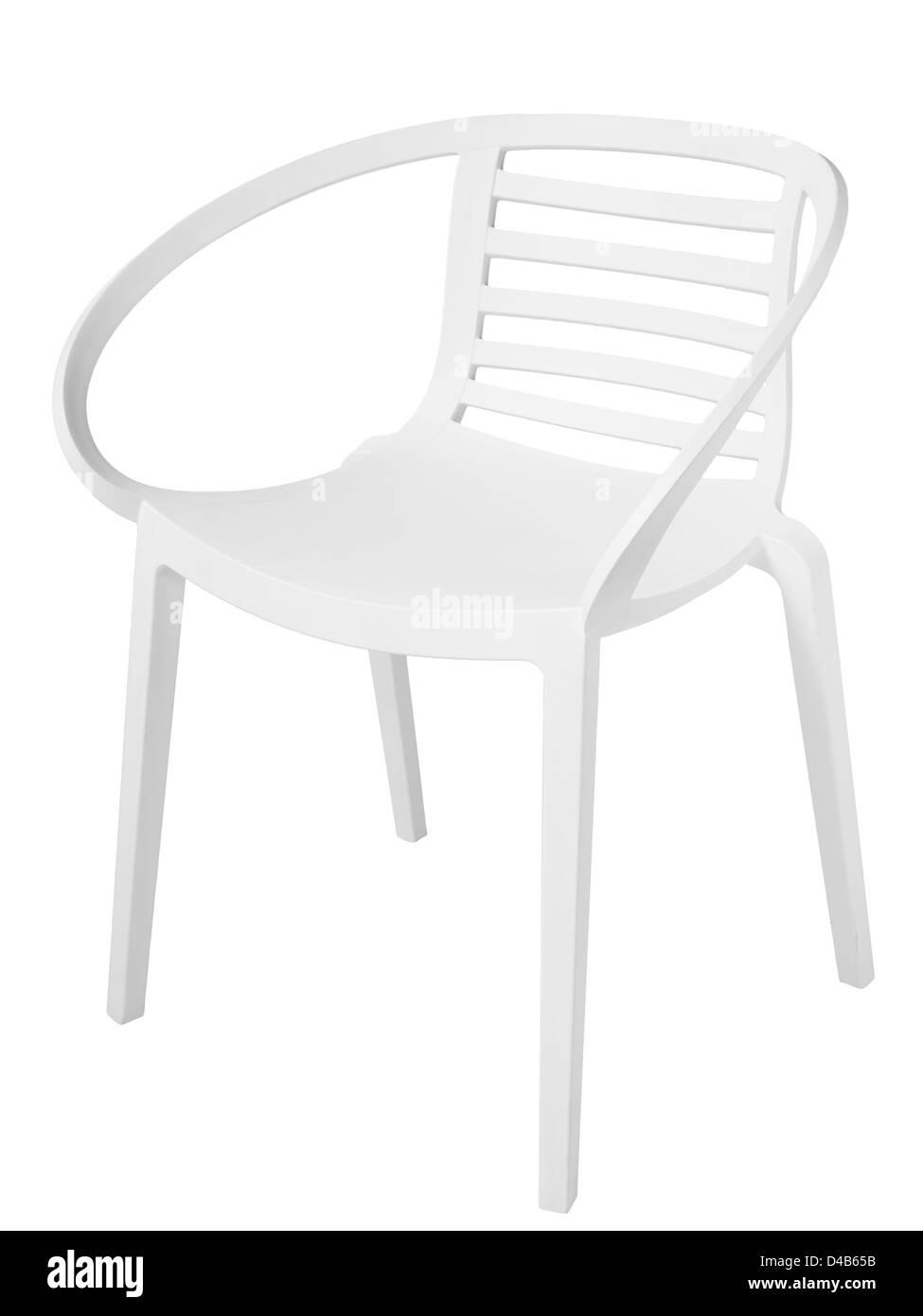 contemporary plastic chair isolated Stock Photo