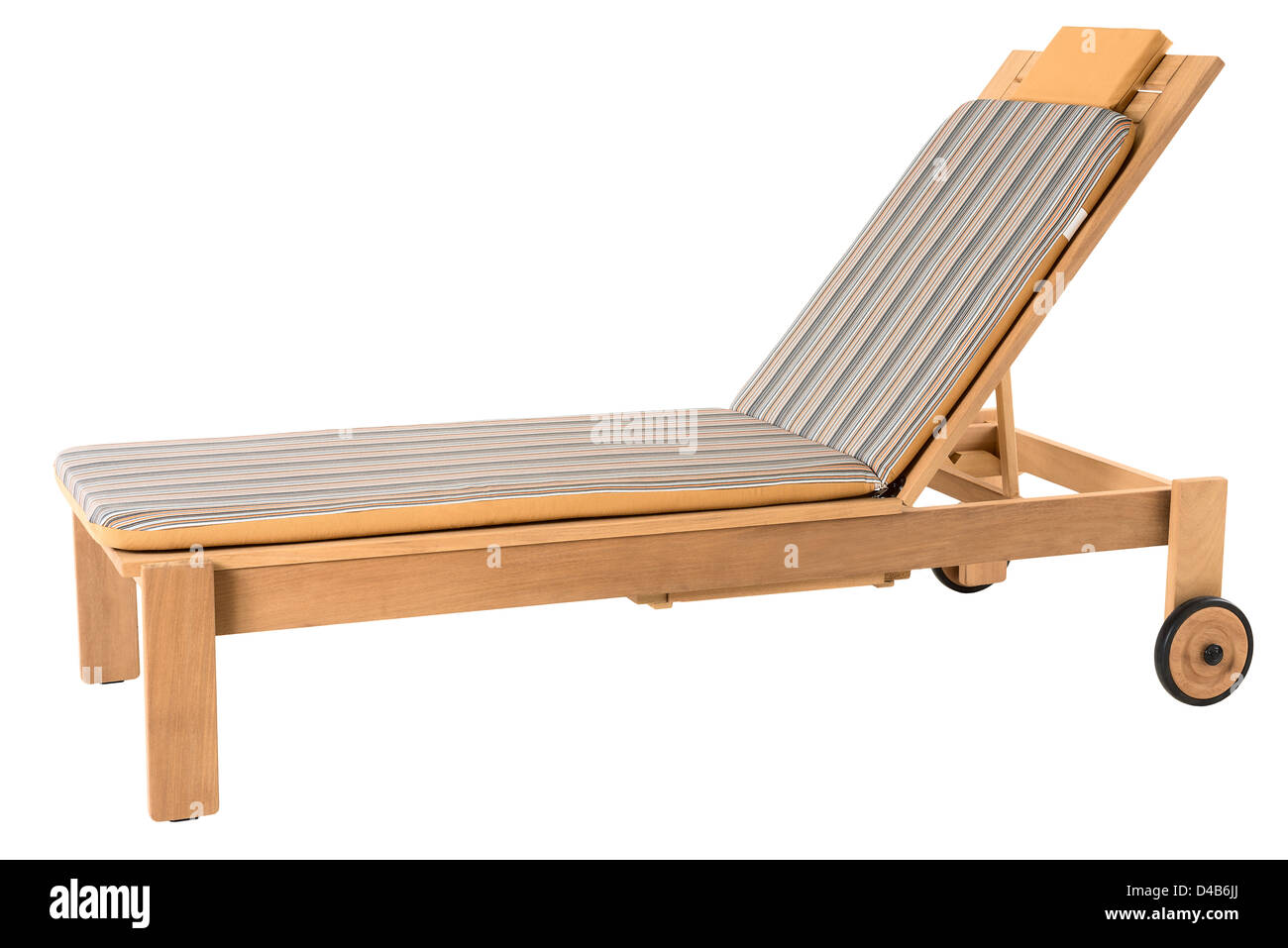 Deck chair isolated on white Stock Photo Alamy