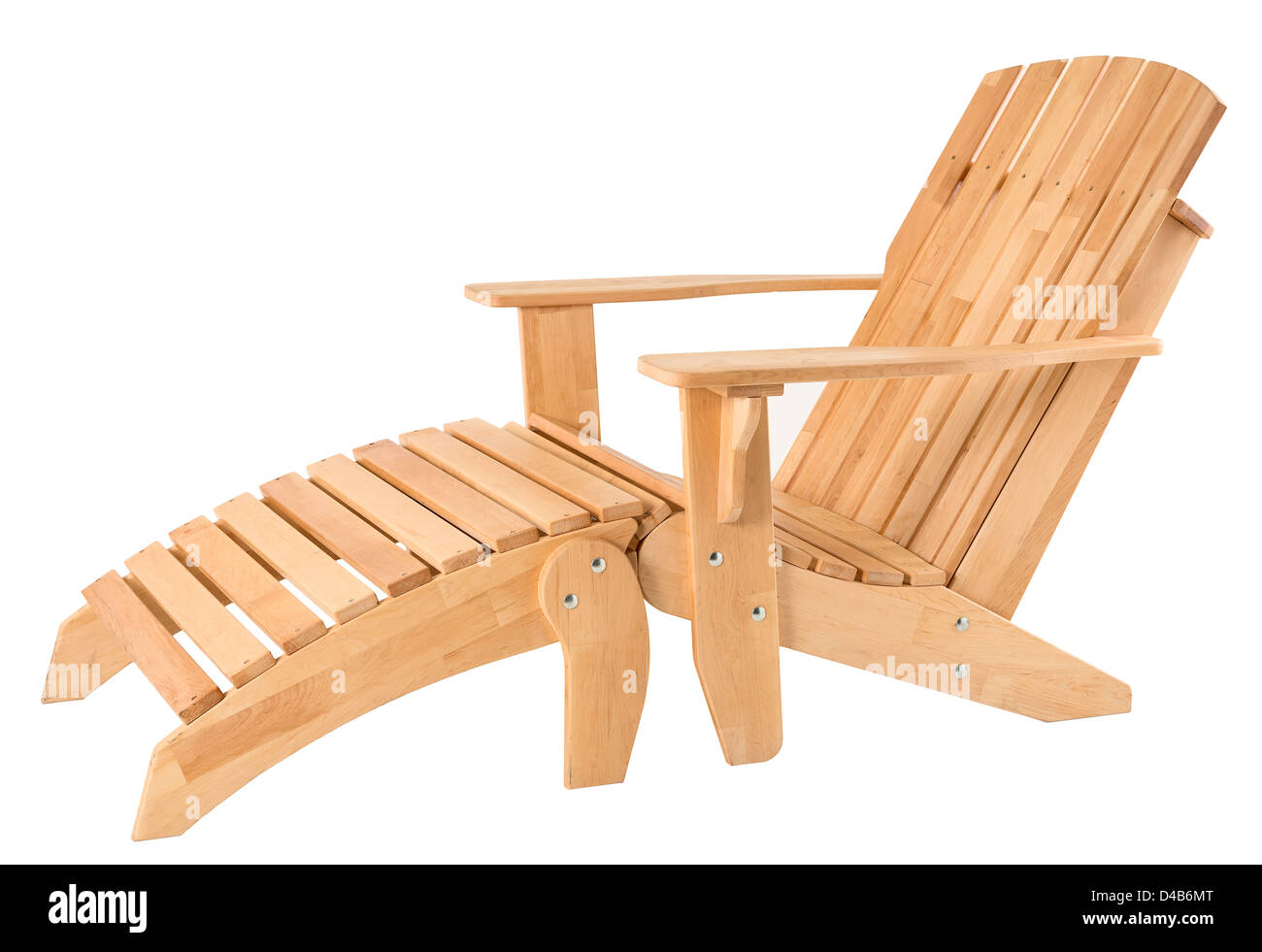 Deck chair isolated on white Stock Photo Alamy