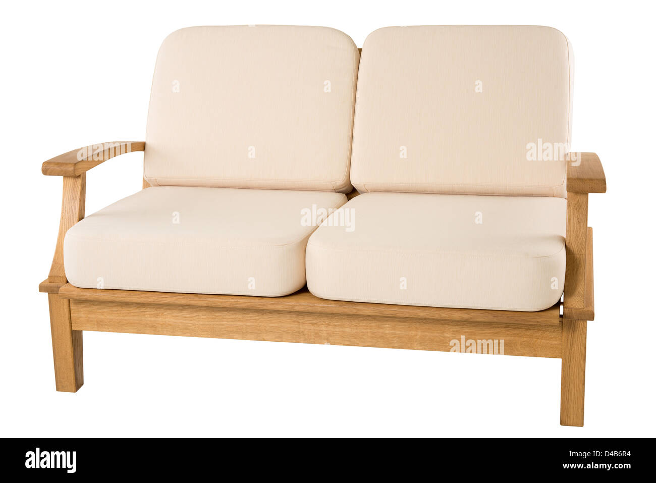 comfortable wooden armchair isolated on white Stock Photo Alamy