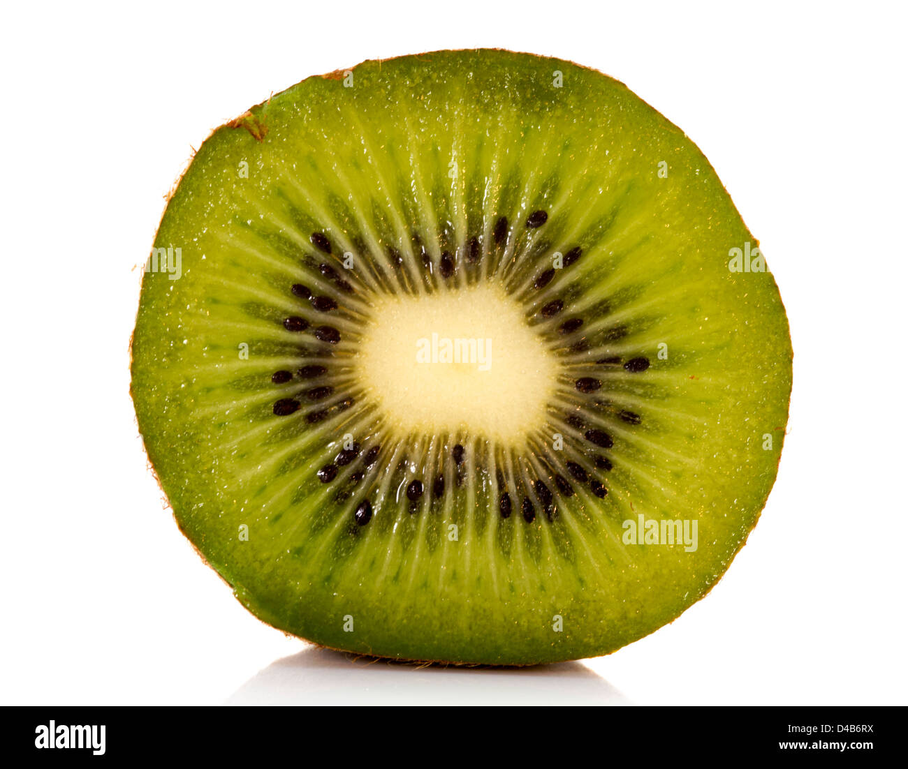 half part of kiwi fruit with the seeds inside Stock Photo Alamy