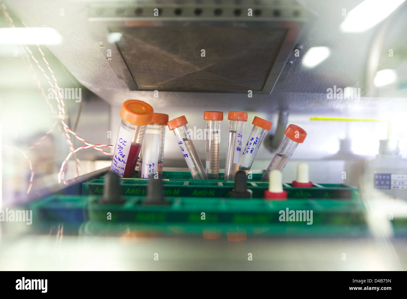 Stored blood samples in laboratory refrigerator hires stock photography and images Alamy