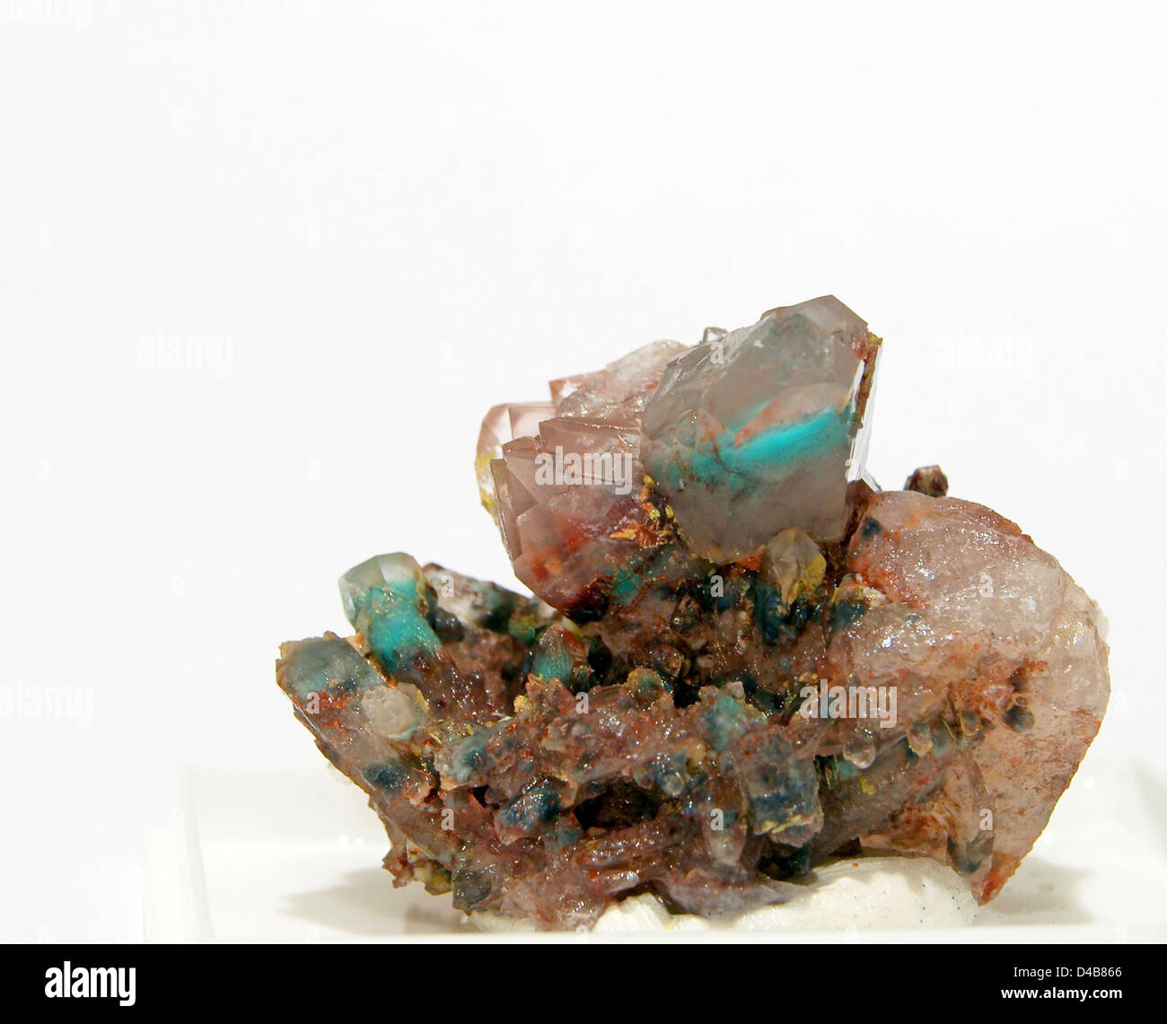 Quartz crystals with copper Stock Photo Alamy