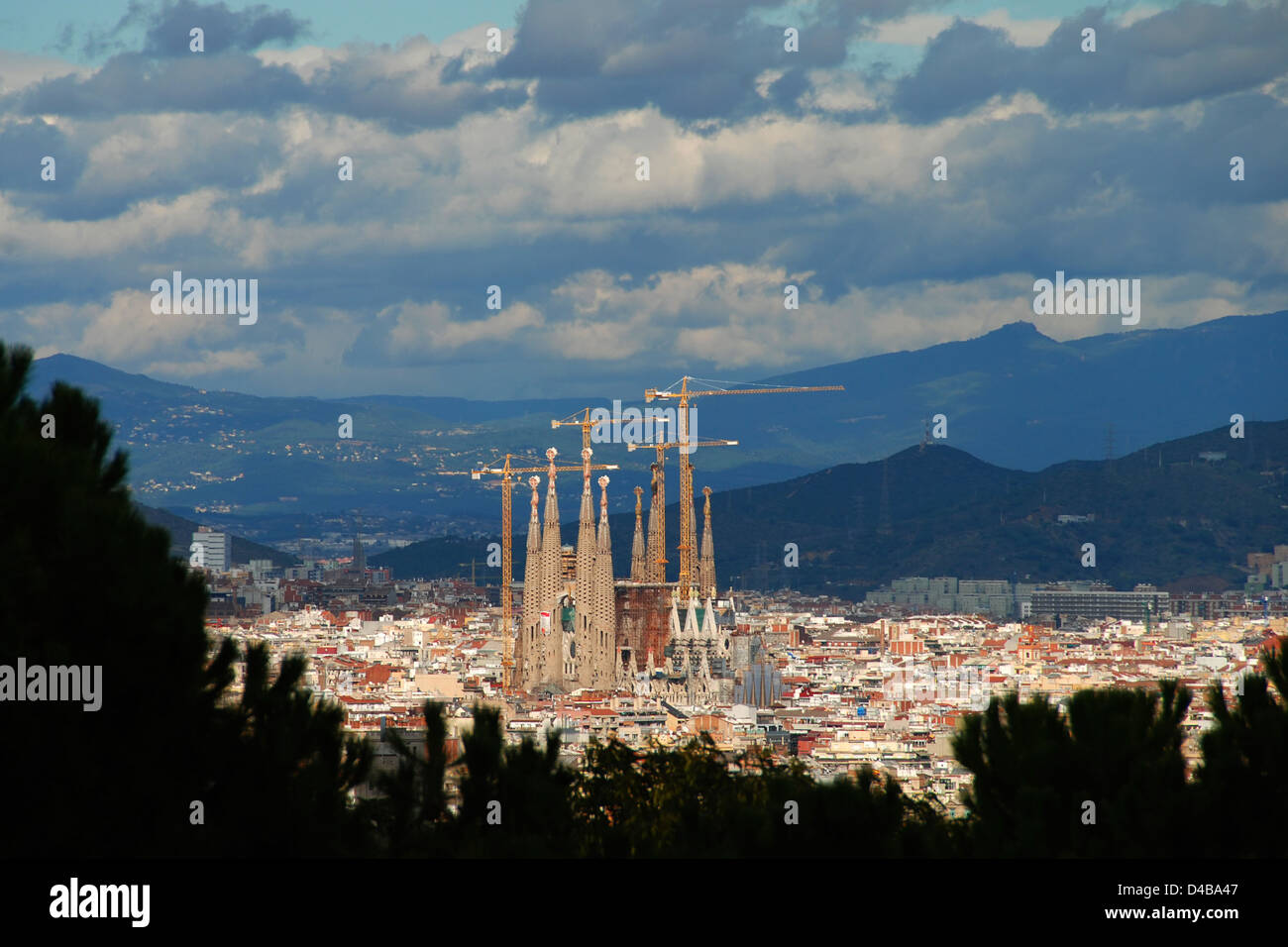 Sagrada Familia Cathedral in Barcelona, Spain Stock Photo