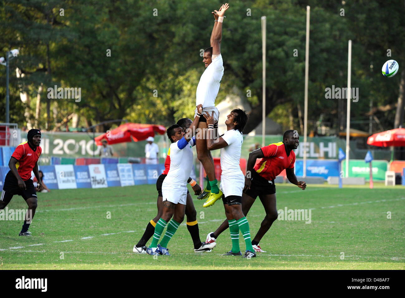 Rugby Sevens Sri Lanka vs Uganda Stock Photo