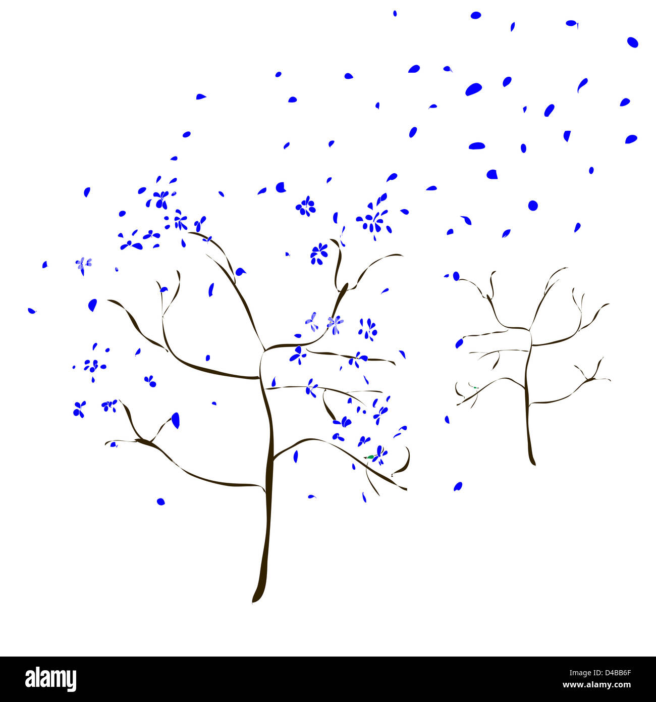 The Art tree with blue leaves fall Stock Photo - Alamy