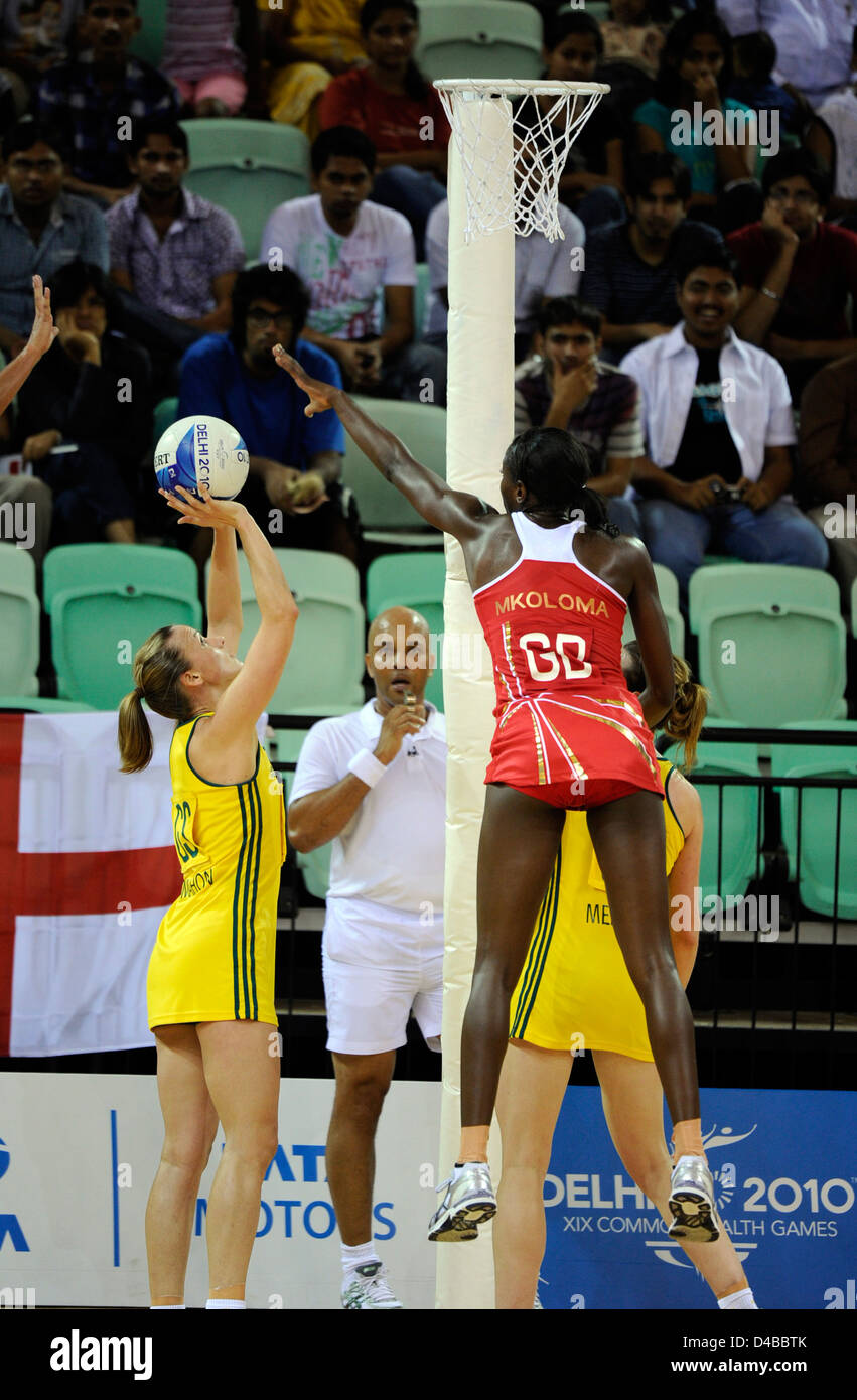 Netball semifinals, England vs Australia, Commonwealth Games Stock
