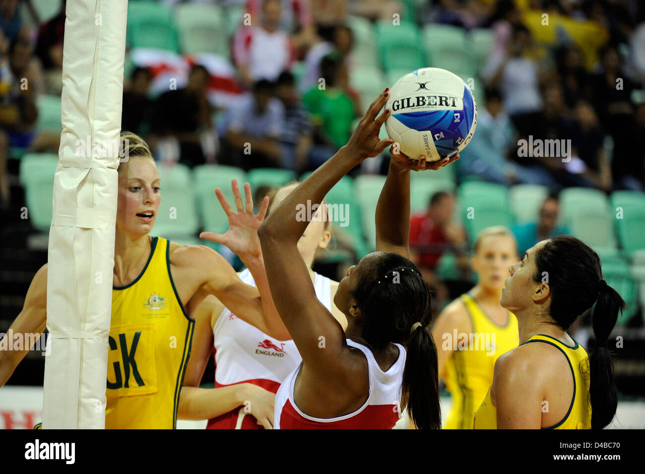 Netball semifinals, England vs Australia, Commonwealth Games Stock