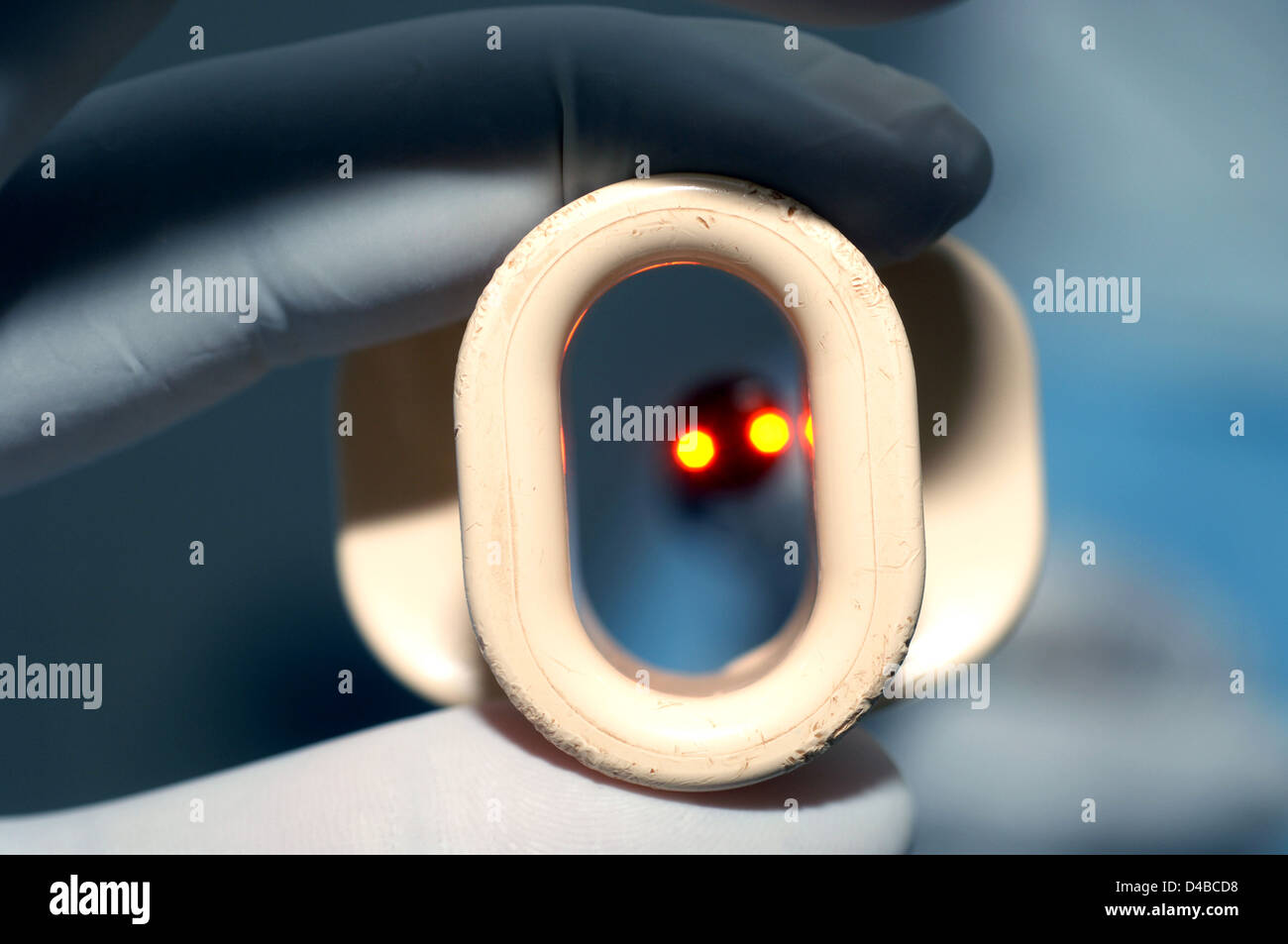 Surgeon holding endoscopic gag device hires stock photography and