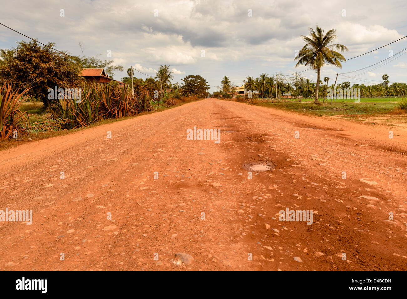 Dirt road in Cambodia Stock Photo Alamy