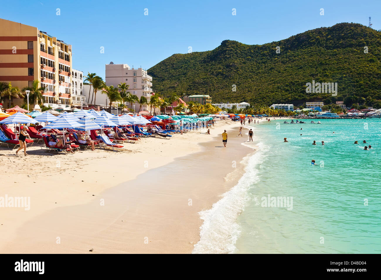 Great Bay Beach, Philipsburg, St. Maarten Stock Photo Alamy