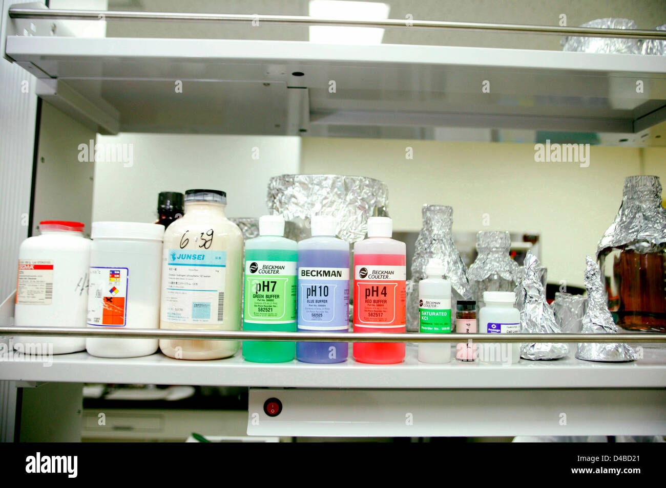 Items and equipment used in genetic treatment, immunotherapy, bone marrow transplants and biotherapy. Stock Photo