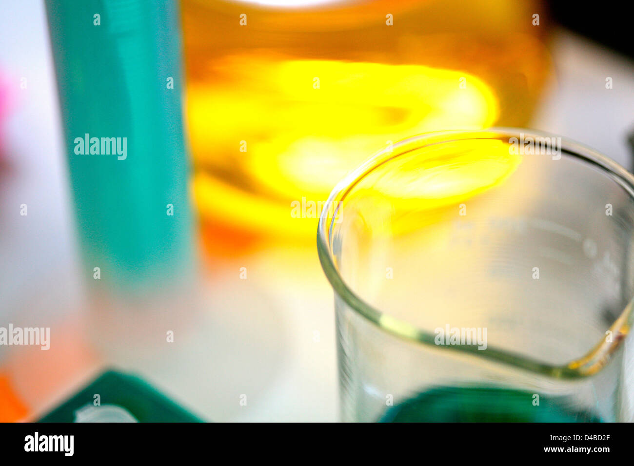 An impressionistic still life showing laboratory equipment Stock Photo ...