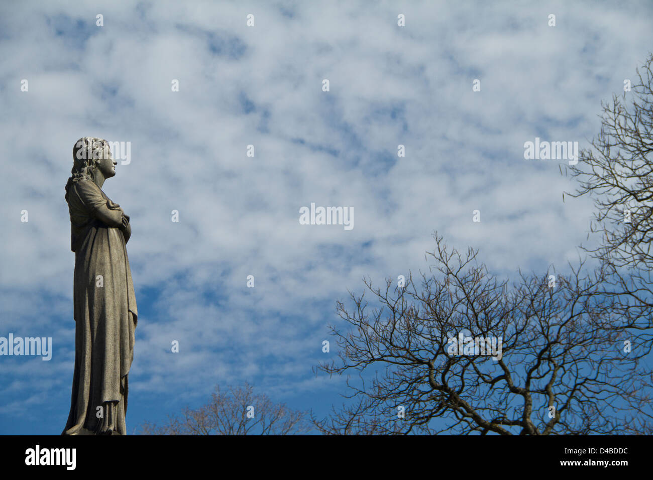 Female Statue in Graveyard Stock Photo Alamy