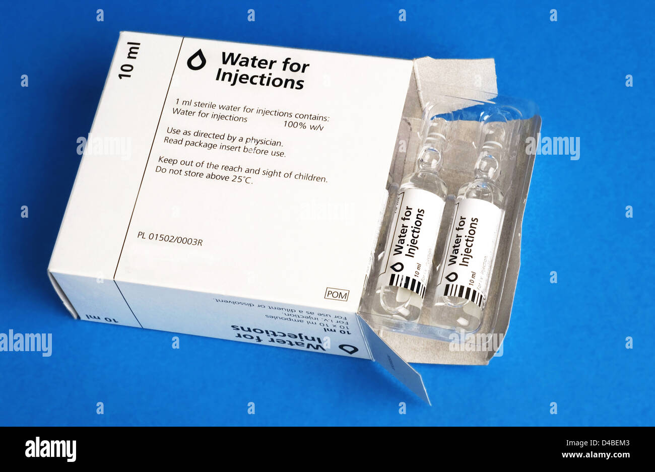 Glass ampoules containing water for injections Stock Photo Alamy