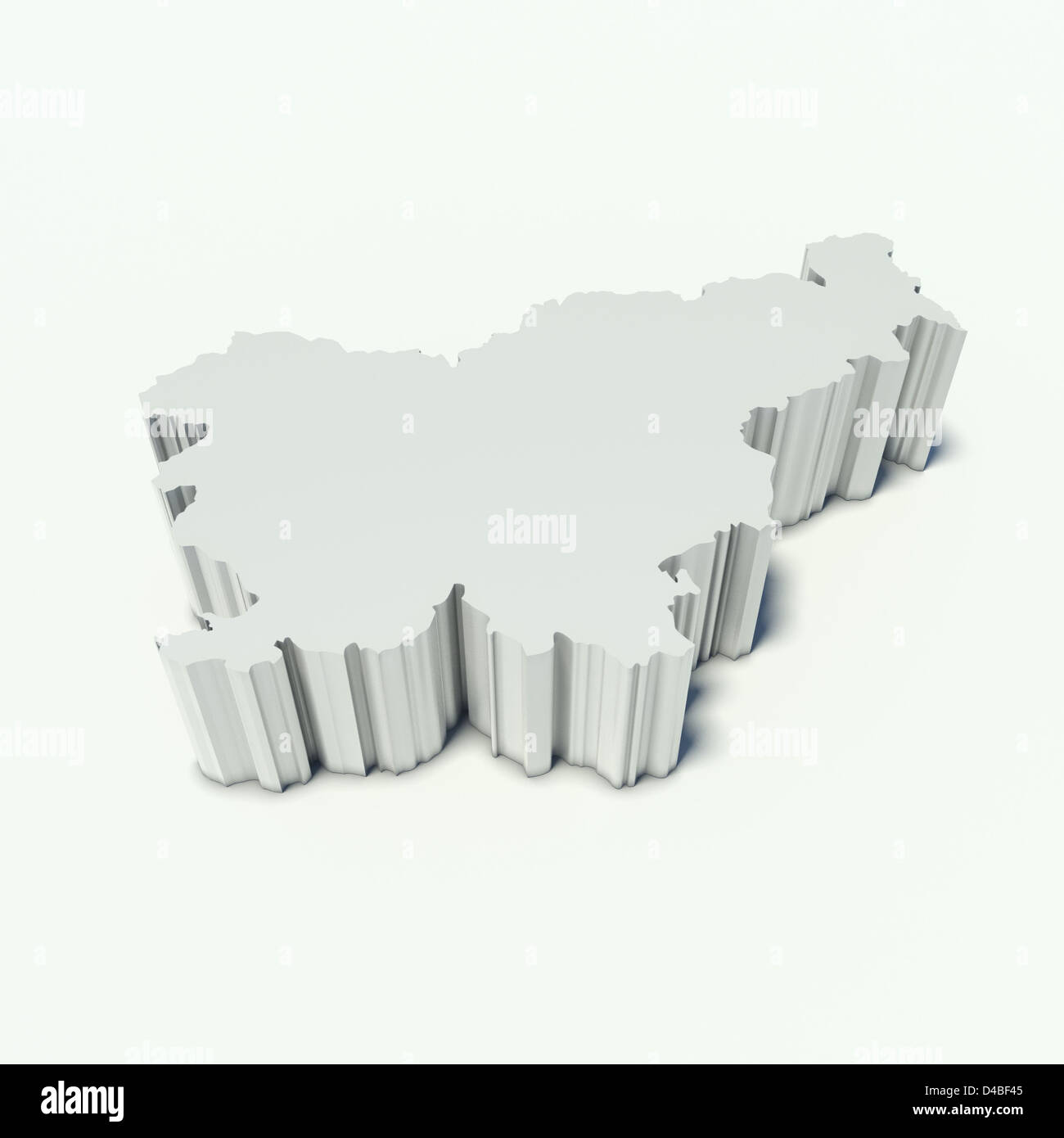 Slovenia white map hi-res stock photography and images - Alamy